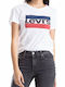 Levi's The Perfect Graphic Women's Athletic T-shirt White