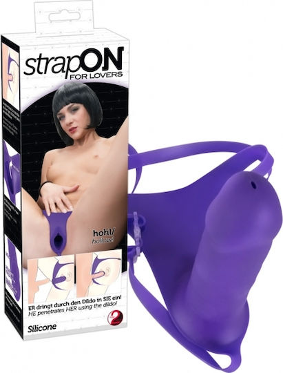 You2Toys Strap-on for Lovers Gurtzeug mit Dildo 18cm in Lila Farbe
