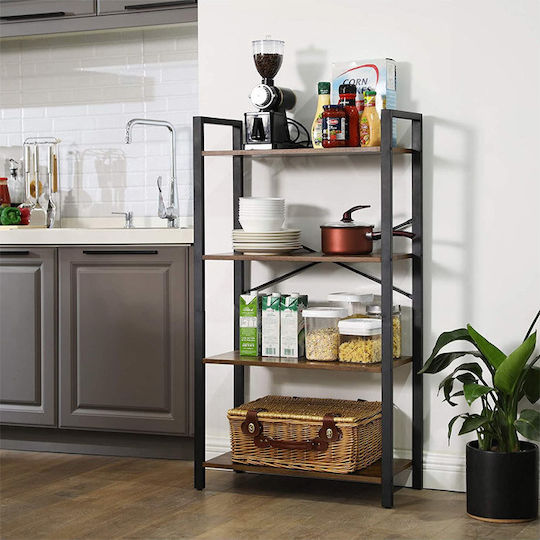 Brown Bookcase 66x30x120cm LLS60BX