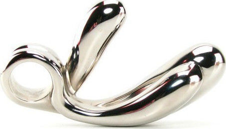 Pipedream Metal Worx Double Trouble Анално дилдо Сребрист 10см