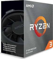 AMD Ryzen 3 Ryzen 3 3100 3.6GHz Επεξεργαστής 4 Πυρήνων για Socket AM4 σε Κουτί με Ψύκτρα