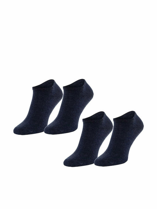 Tommy Hilfiger Men's Solid Color Socks Blue 2Pack
