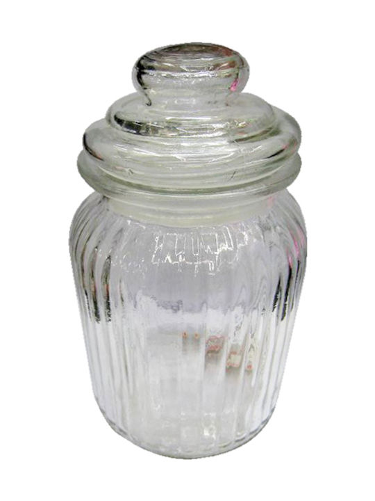 Vase General Use with Airtight Lid Glass 11x11x19.5cm 1pcs