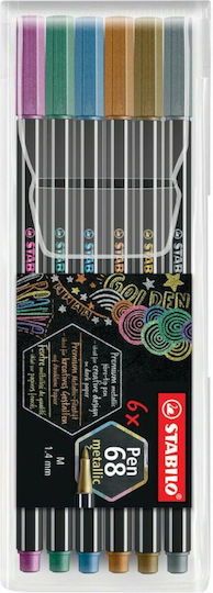 Stabilo Pen 68 Zeichenmarker 1.4mm Dünne Set 6Stück