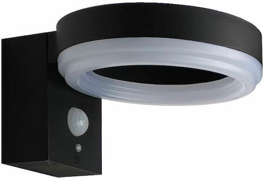 Optonica Wall Mounted Solar Light 6W 600lm Cold White 6000K with Motion Sensor and Photocell