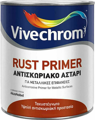 Vivechrom Rust Primer Αντισκωριακό Αστάρι Καφέ Suitable for Metal 0.75lt