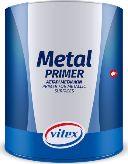 Vitex Metal Primer Αστάρι Μετάλλων Διαλύτου Γκρι Suitable for Metal 2.5lt