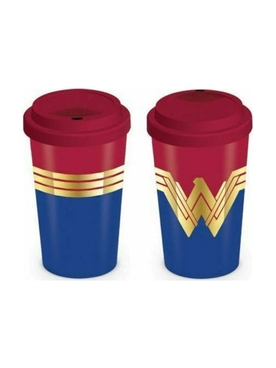 Pyramid International DC Comics-Wonder Woman Tasse Keramik mit Deckel Blau 450ml 1Stück