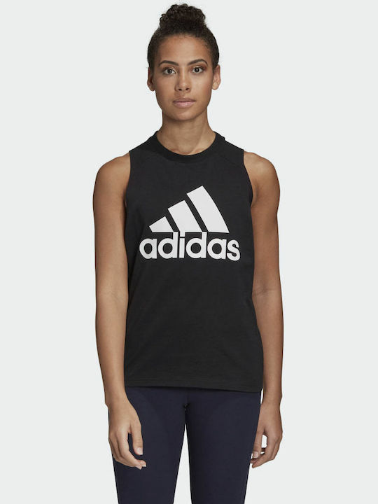 Adidas Badge of Sport Αμάνικη Γυναικεία Αθλητική Μπλούζα σε Μαύρο χρώμα
