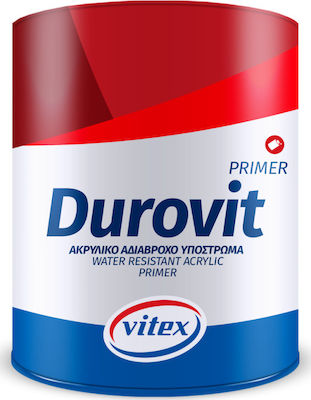 Vitex Durovit Διαφανές Ακρυλικό Υπόστρωμα Διαλύτου Διάφανο Suitable for Plasterboard / Masonry 1lt