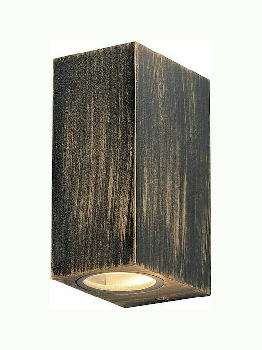 Aca Wall-Mounted Outdoor Spot Light IP54 GU10 Black