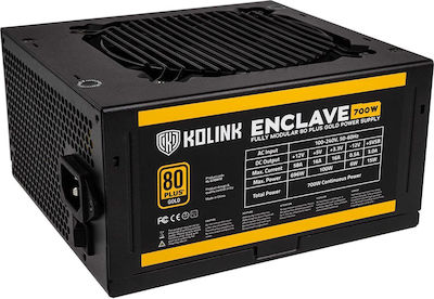 Kolink Modular Enclave 700W Black Computer Power Supply Full Modular 80 Plus Gold