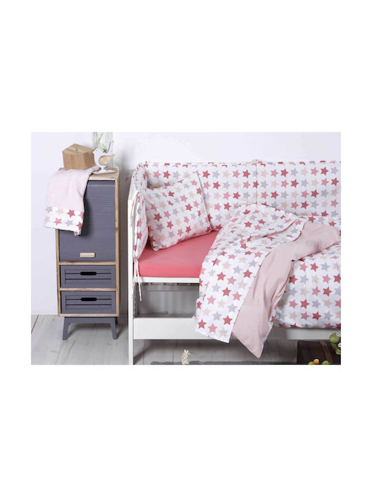 SB Home Stars Baby Sheets Set Crib Cotton Pink ...