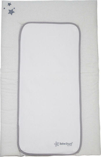 Bebe Stars Weiche Wickelauflage mit Abdeckung Stars aus Stoff Grey 50x80cm