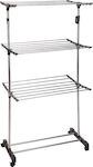 Aria Trade Πτυσσόμενη Απλώστρα Ρούχων 80x57x165 cm Metallic Folding Floor Clothes Drying Rack 80x57cm