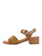 Suede Sandals Tabac Brown