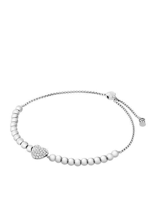 Michael Kors Brilliance Women's Bracelet with Heart Design made of Stainless Steel 22.9cm