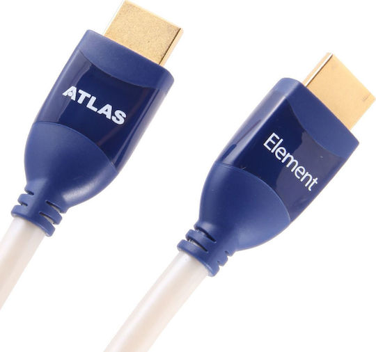 Atlas Cables Element HDMI 2.0 Premium High Speed 4K 60Hz HDR Kabel HDMI-Stecker - HDMI-Stecker 2m Weiß