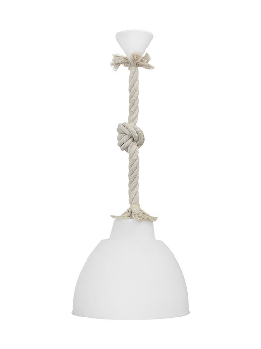 Heronia Pendant Light Single-Light with Rope for Socket E27 White