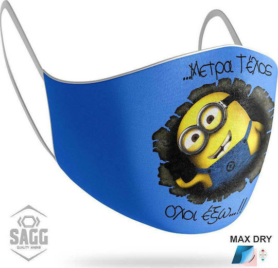 Sagg Kids Protection Mask Protective Mask Fabric Kids Blue 1pcs