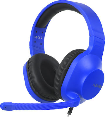 Sades Spirits Über Ohr Gaming-Headset mit Verbindung 2x3,5mm Blau