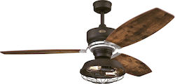 Westinghouse Welford Deckenventilator 137cm mit Licht und Fernbedienung Braun