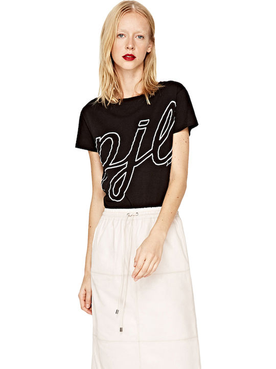 Pepe Jeans Nicky Damen T-shirt Schwarz