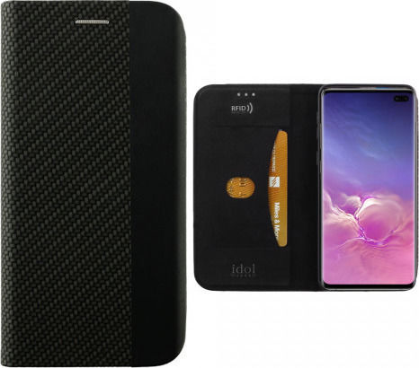 Idol 1991 Elite Anti-RFID Book Piele artificială Negru (Galaxy S10)
