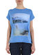 Pepe Jeans Bryony Damen Oversized T-shirt Hellblau