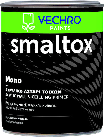 Vechro Smaltox Mono Primer Grund acrilic pentru pereți Alb Potrivit pentru Zidărie 0.75lt