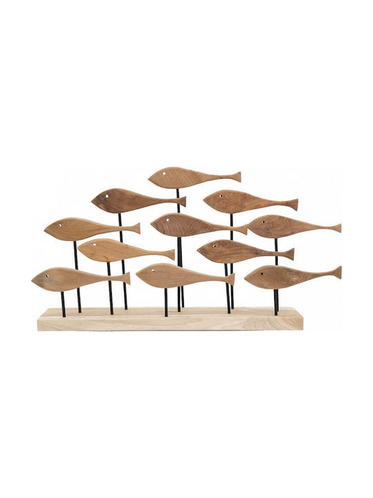 Soulworks Wooden Abstract Table Decor 60x11x35cm