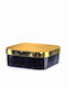 JK Home Decoration Διακοσμητικό Κουτί Μεταλλικό Μαύρο/Χρυσό 13cm