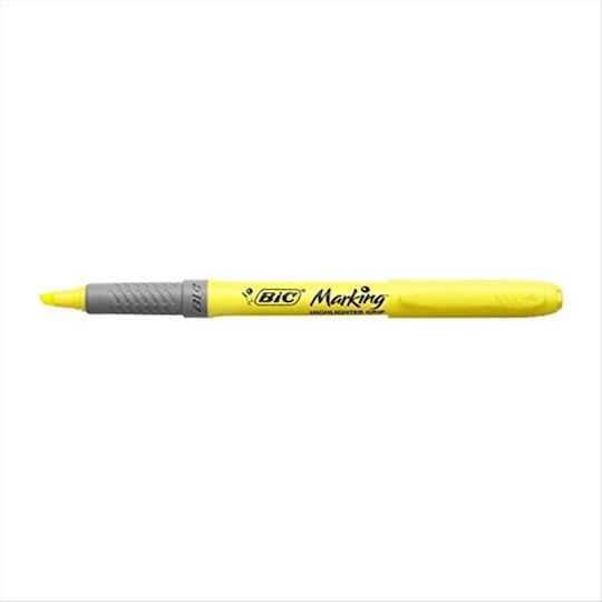 BIC Highlighter Grip Маркер за Подчертаване 3.3мм Жълт