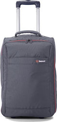 Benzi ΒΖ5565 Cabin Travel Suitcase Fabric Gray with 2 Wheels Height 51cm BZ5565