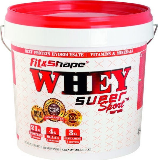 Fit & Shape Whey Super Sport Πρωτεΐνη Ορού Γάλακτος με Γεύση Cookies & Cream 4.54kg