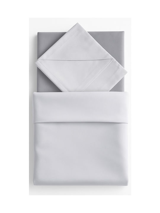 Beboulino Baby Sheets Set Grey / White