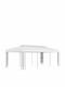 vidaXL Gazebo Garten White 6x3m