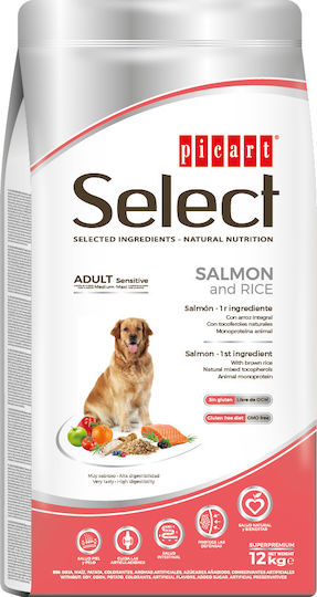 Picart Select Adult Sensitive 12kg Dry Food for Adult Dogs with Rice and Salmon