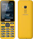 MaxCom MM139 Dual SIM Mobile Phone with Buttons Yellow