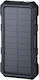 PowerNeed Ηλιακό Power Bank 20000mAh 18W με 2 Θύρες USB-A και Θύρα USB-C Quick Charge Μαύρο