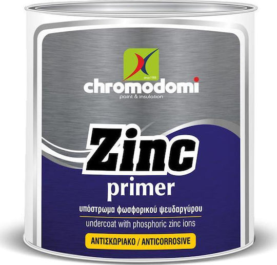 CHromodomi Zinc Primer Pool Ground Pad Anti-corrosive Zinc Phosphate Substrate Grey Suitable for Metal 0.75lt