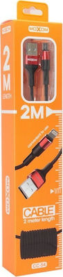Moxom Braided USB 2.0 to micro USB Cable Κόκκινο 3m (CC-55)