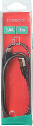Omega OUFBB6MBOXB Braided USB 2.0 σε micro USB 1m Μαύρο