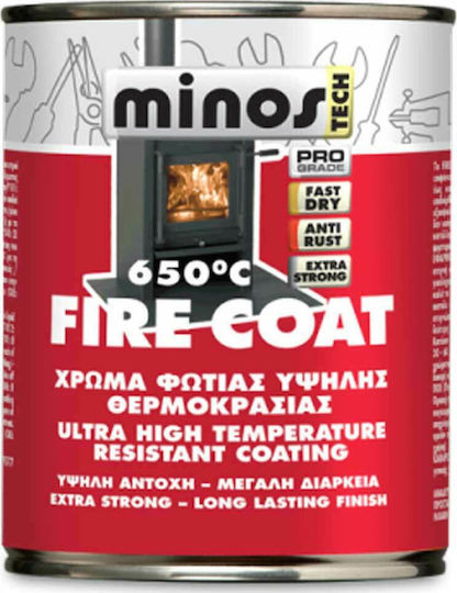 Mercola Цвят на лака Висока температура Разтворимо Fire Coat 650⁰C 0.75лт Черно