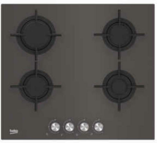 Beko Εστία Υγραερίου Αυτόνομη 59x52.2εκ. Γκρι