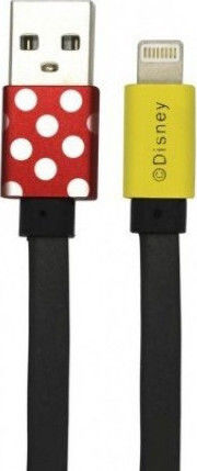 Disney Minnie Flat USB-A to Lightning Cable Multicolour 1m (DUSMIC008)
