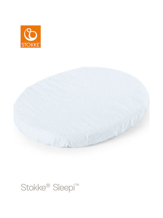 Stokke Sleepi Baby Sheet Crib Cotton Fitted Blue Sea 120x120cm 105112