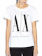 Armani Exchange Women's T-Shirt White Logo Print