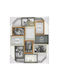 Multi Wall-Mounted Picture Frame 10 Photos Plastic With Brown Frame
