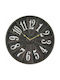 JK Home Decoration Wanduhr Metallisch Schwarz Ø60cm